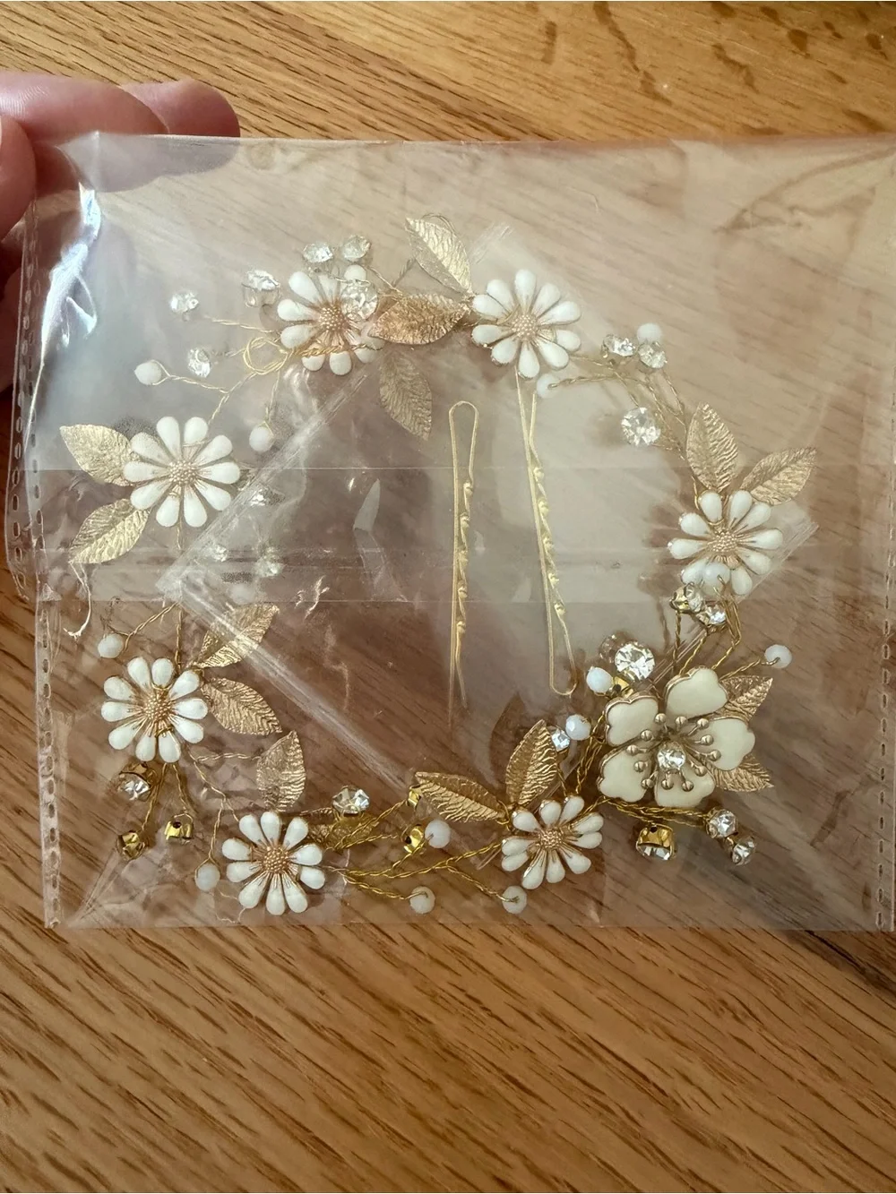 Silver Floral Bridal Hair Vine - Elegant Wedding Accessory